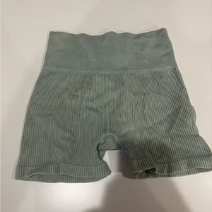Teal green forever 21 ribbed booty shorts